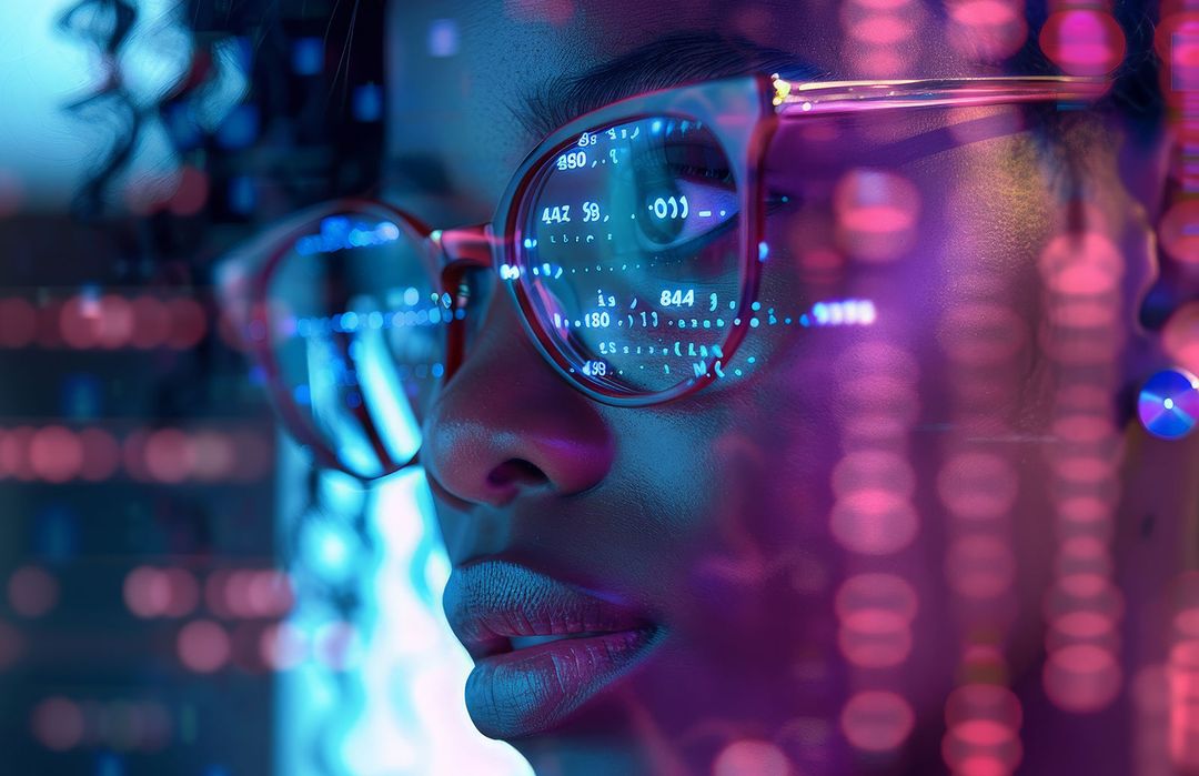 Evalv Education - black woman in front of screen